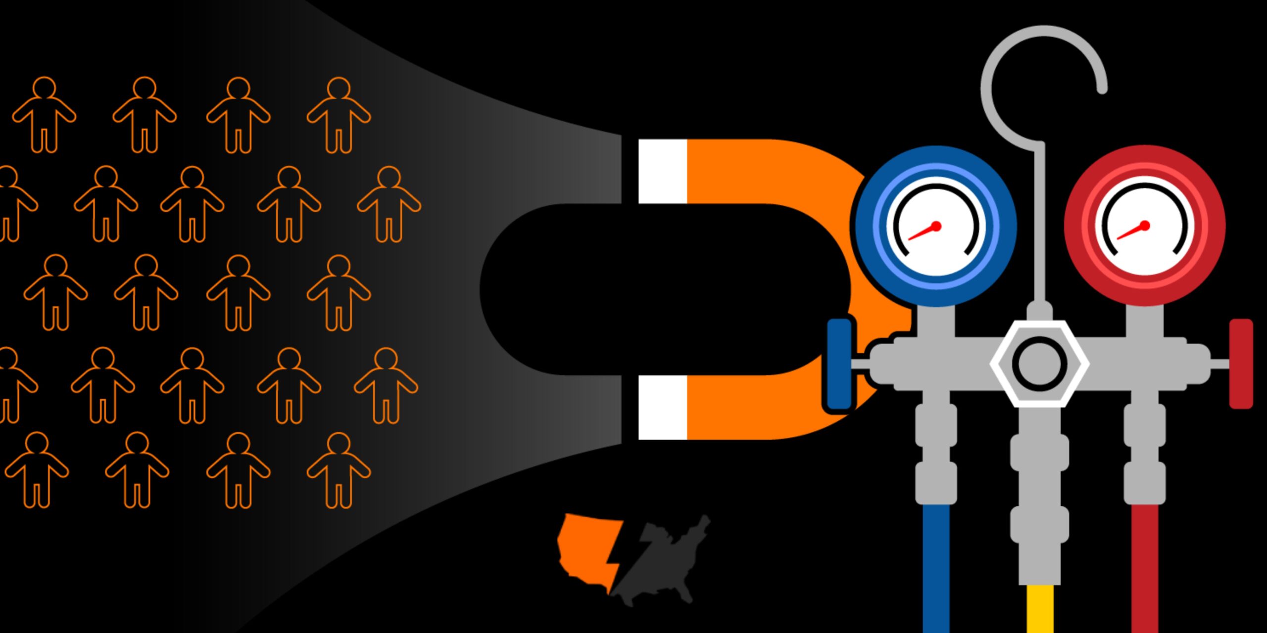 Image showing the HVAC industry using HVAC SEO services to help local businesses rank higher in search results and attract more service calls