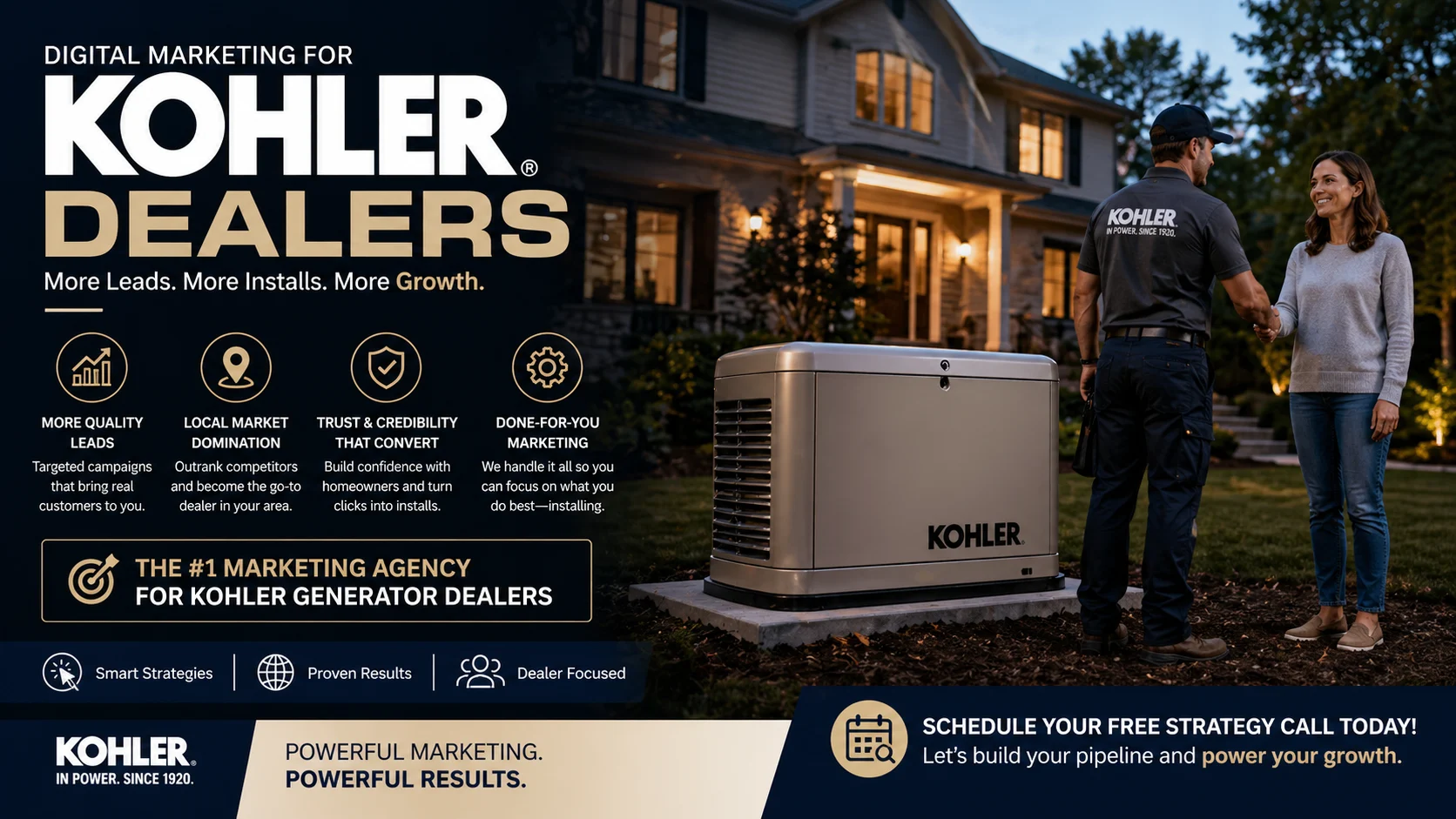 High-intent digital advertising campaigns leveraging optimized digital assets to promote reliable backup power solutions for residential and commercial customers